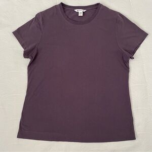 Athleta Shirt Short Sleeve Tshirt Style Large Athletic Top Womens Gray